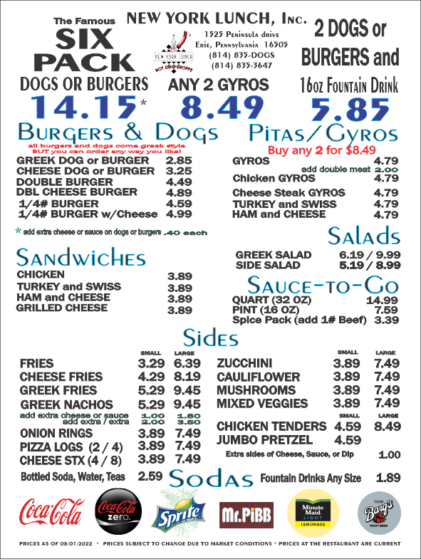 NewYorkLunch Erie PA